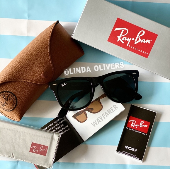 FREE SHIPPING Ray-Ban Wayfarer RB2140 Black - Picture 10 of 15
